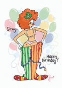 Clown sexy pour une fête d'anniversaire